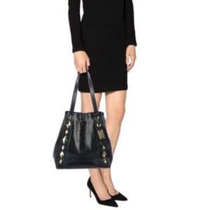 Badgley Mischka Terri Shine Leather Bag